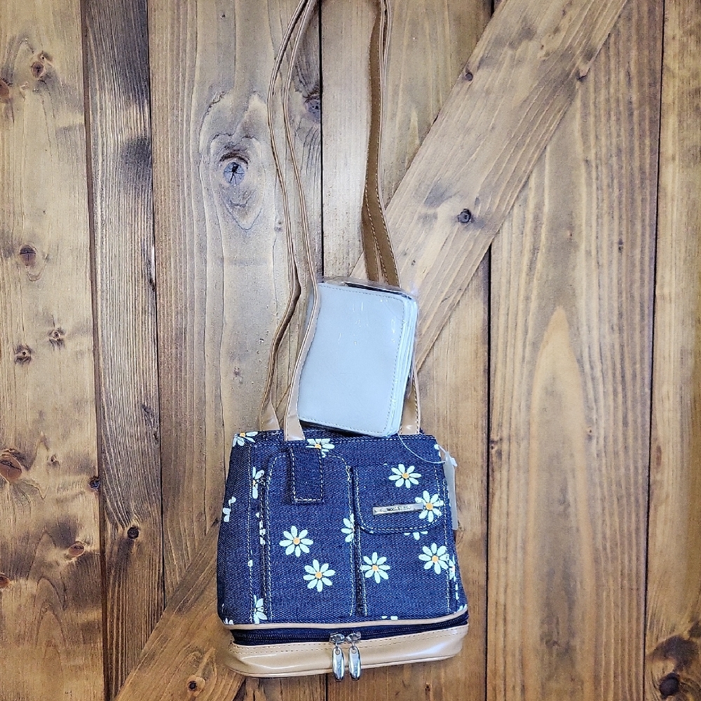 Denim Purse With Wallet,new,7x7 Purse